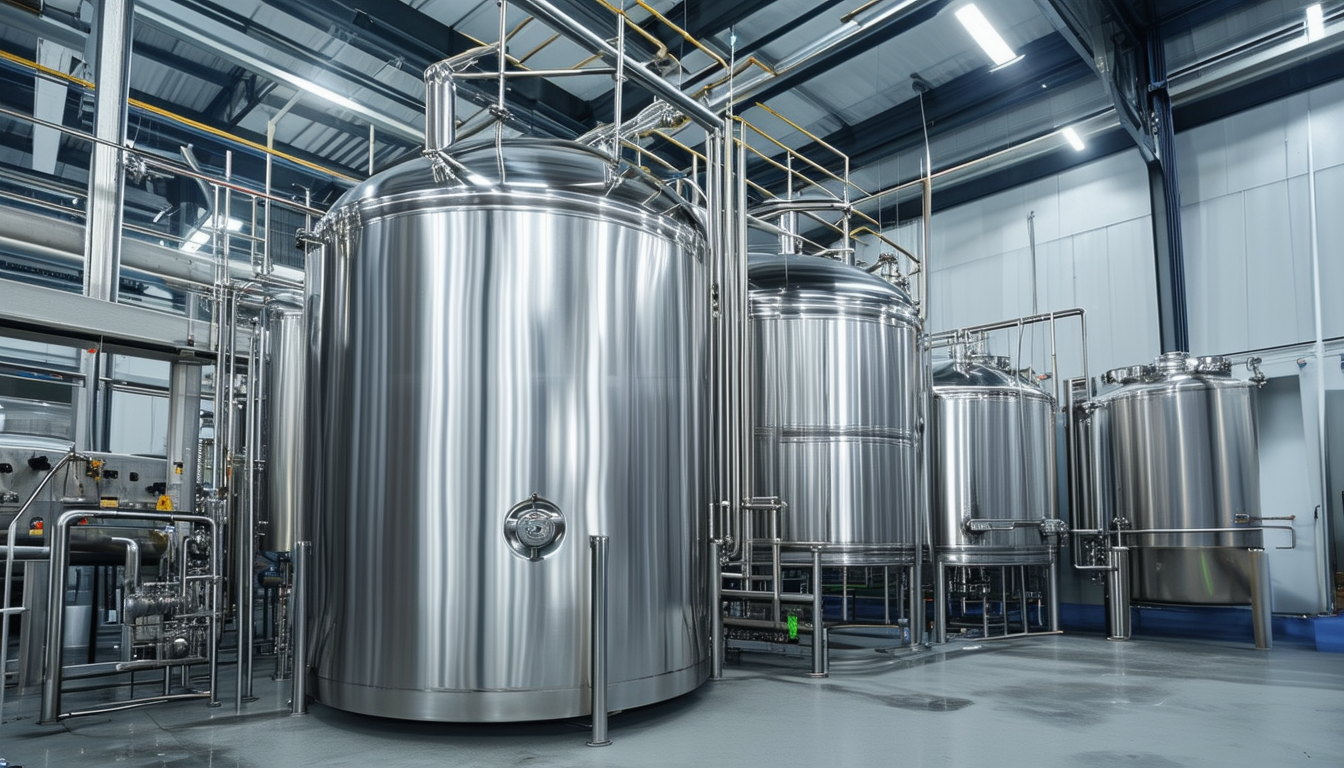 A high-quality stainless steel tank in a modern ch
