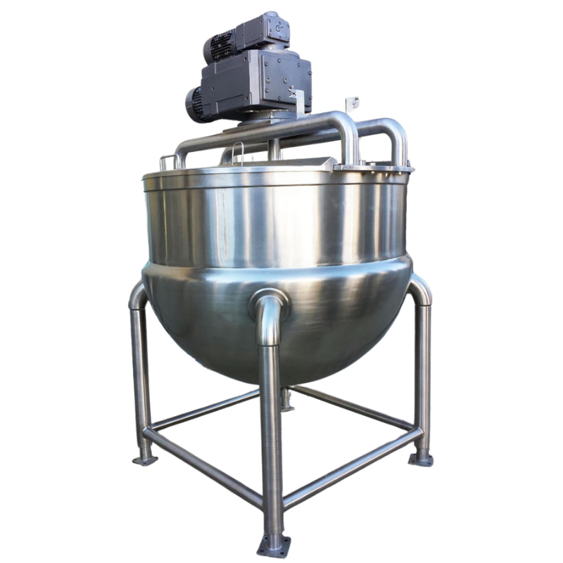 Stainless steel process kettle with top mounted agitator