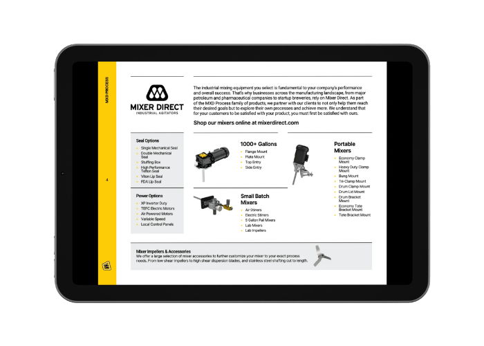 MXD Process Catalog Mockup - Tablet