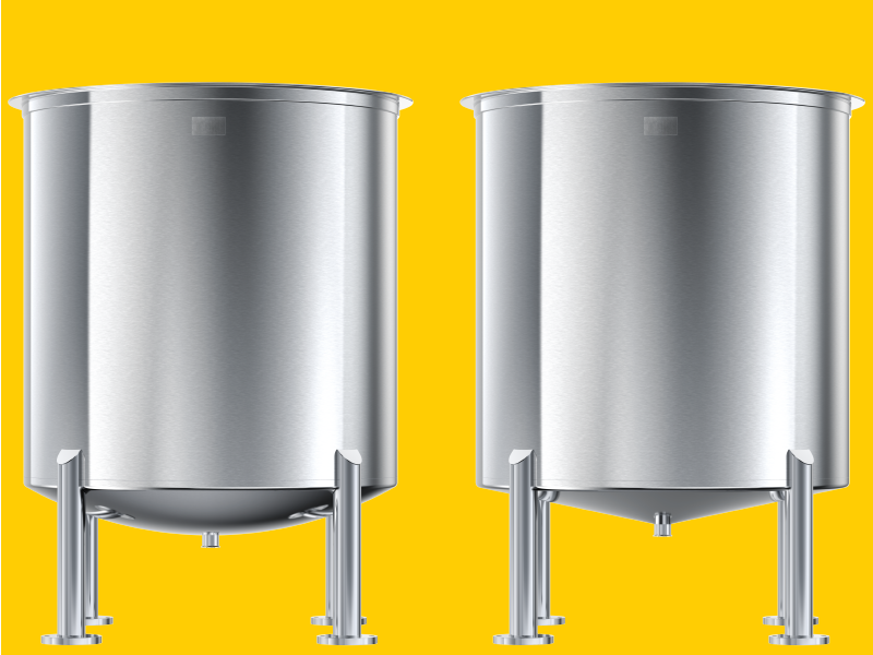 two stainless steel tanks 